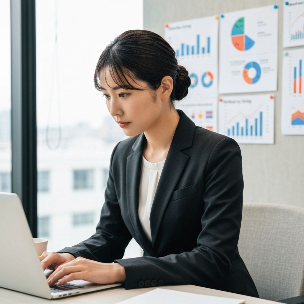 マーケティング担当者がデータを分析している様子